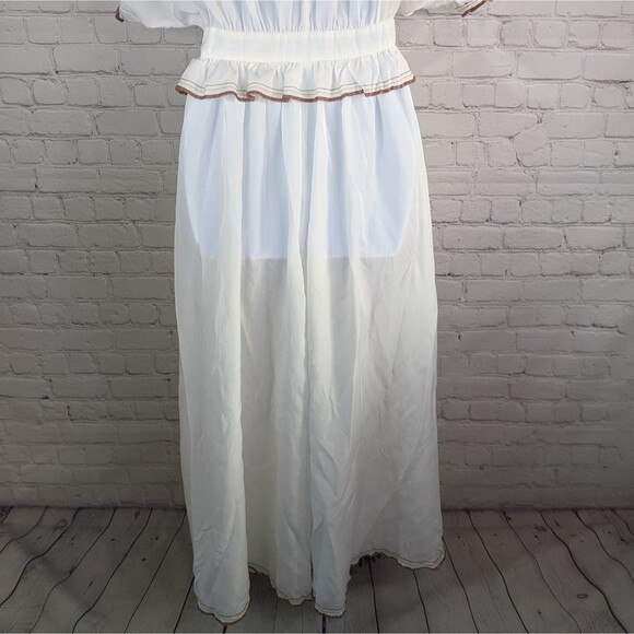 NWT Zara Ruffle Cinch Waist Wrap Style Western Prairie Dress - Picture 4 of 5